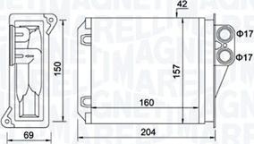 Magneti Marelli 350218481000 - Теплообменник, отопление салона autospares.lv