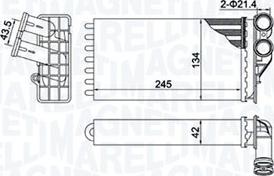 Magneti Marelli 350218430000 - Теплообменник, отопление салона autospares.lv