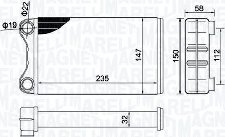 Magneti Marelli 350218424000 - Теплообменник, отопление салона autospares.lv