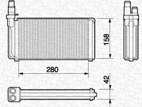 Magneti Marelli 350218051000 - Теплообменник, отопление салона autospares.lv