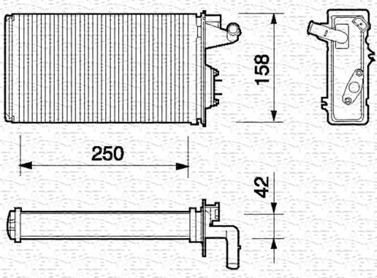 Magneti Marelli 350218052000 - Теплообменник, отопление салона autospares.lv