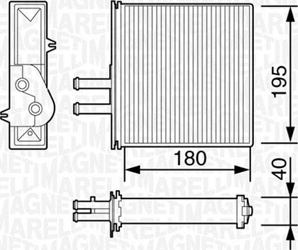 Magneti Marelli 350218057000 - Теплообменник, отопление салона autospares.lv