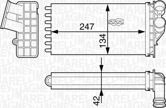 Magneti Marelli 350218318000 - Теплообменник, отопление салона autospares.lv