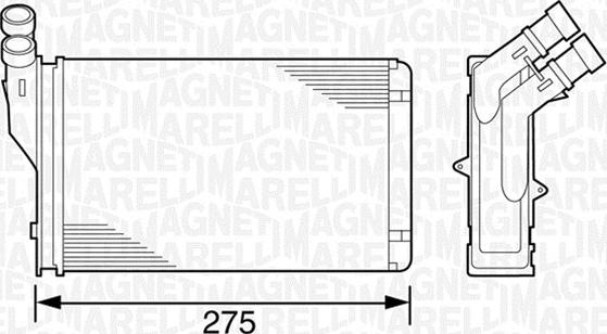 Magneti Marelli 350218221000 - Теплообменник, отопление салона autospares.lv