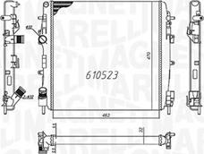 Magneti Marelli 350213995000 - Радиатор, охлаждение двигателя autospares.lv