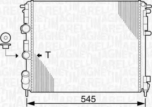 Magneti Marelli 350213990000 - Радиатор, охлаждение двигателя autospares.lv