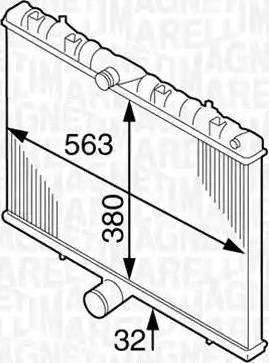 Magneti Marelli 350213904000 - Радиатор, охлаждение двигателя autospares.lv