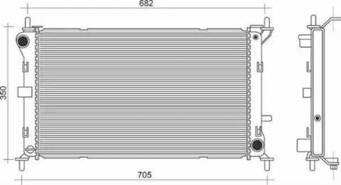 Magneti Marelli 350213910000 - Радиатор, охлаждение двигателя autospares.lv