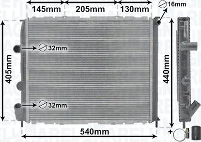 Magneti Marelli 350213989000 - Радиатор, охлаждение двигателя autospares.lv