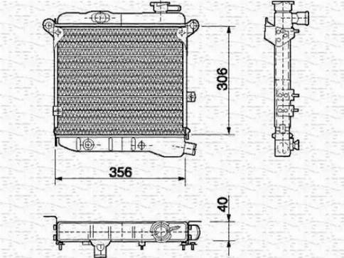 Magneti Marelli 350213450000 - Радиатор, охлаждение двигателя autospares.lv