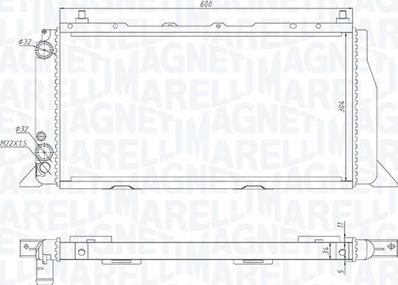 Magneti Marelli 350213406000 - Радиатор, охлаждение двигателя autospares.lv