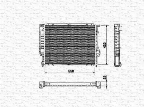 Magneti Marelli 350213431000 - Радиатор, охлаждение двигателя autospares.lv