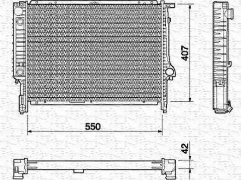 Magneti Marelli 350213433000 - Радиатор, охлаждение двигателя autospares.lv