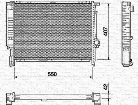 Magneti Marelli 350213432000 - Радиатор, охлаждение двигателя autospares.lv