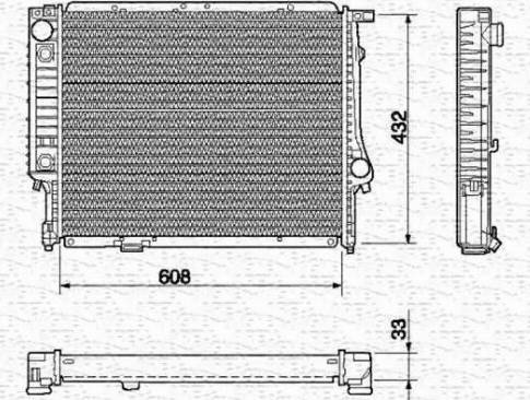 Magneti Marelli 350213422000 - Радиатор, охлаждение двигателя autospares.lv