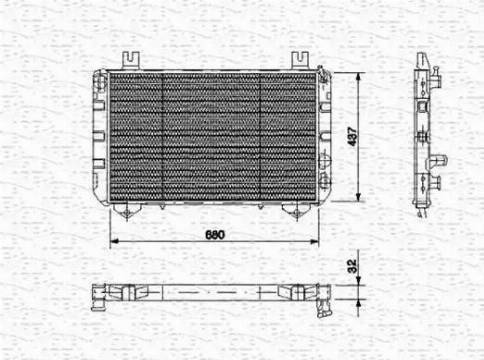 Magneti Marelli 350213473000 - Радиатор, охлаждение двигателя autospares.lv