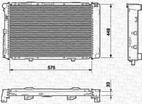 Magneti Marelli 350213543000 - Радиатор, охлаждение двигателя autospares.lv