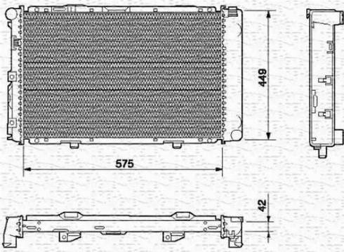 Magneti Marelli 350213542000 - Радиатор, охлаждение двигателя autospares.lv