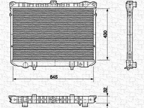 Magneti Marelli 350213555000 - Радиатор, охлаждение двигателя autospares.lv