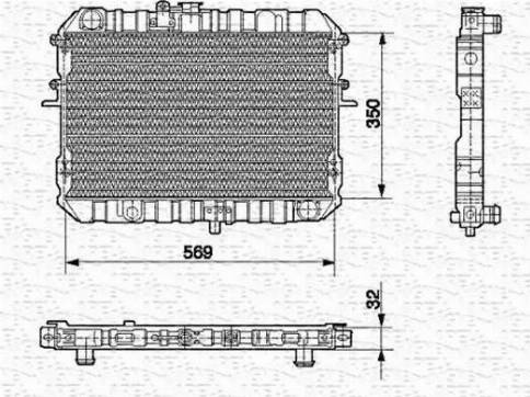 Magneti Marelli 350213517000 - Радиатор, охлаждение двигателя autospares.lv