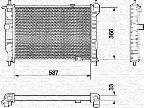 Magneti Marelli 350213584000 - Радиатор, охлаждение двигателя autospares.lv