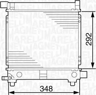 Magneti Marelli 350213535000 - Радиатор, охлаждение двигателя autospares.lv