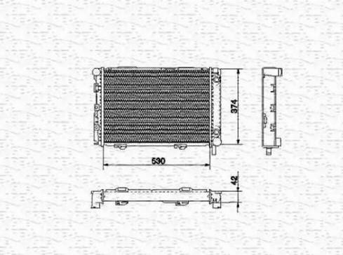 Magneti Marelli 350213530000 - Радиатор, охлаждение двигателя autospares.lv