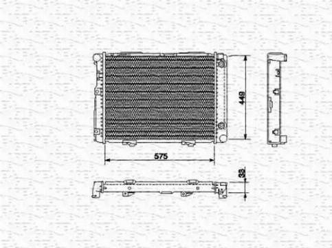 Magneti Marelli 350213533000 - Радиатор, охлаждение двигателя autospares.lv