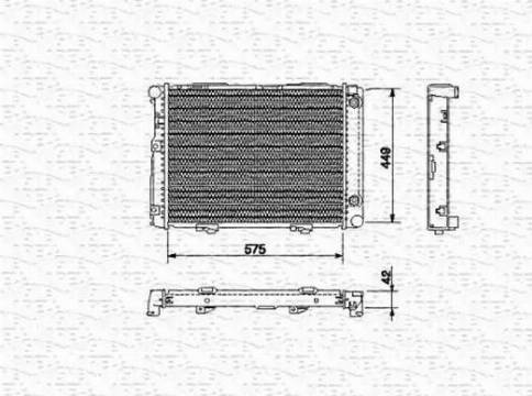 Magneti Marelli 350213532000 - Радиатор, охлаждение двигателя autospares.lv