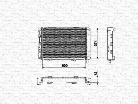 Magneti Marelli 350213529000 - Радиатор, охлаждение двигателя autospares.lv