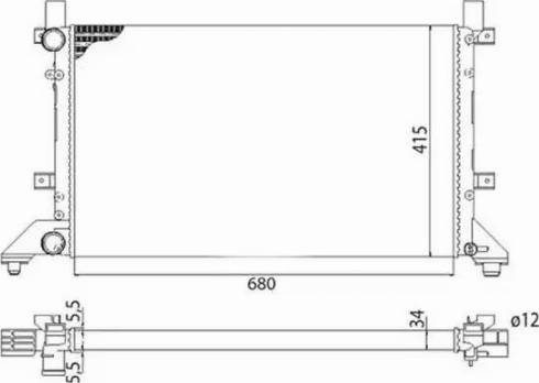 Magneti Marelli 350213521003 - Радиатор, охлаждение двигателя autospares.lv