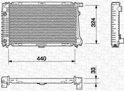 Magneti Marelli 350213696000 - Радиатор, охлаждение двигателя autospares.lv