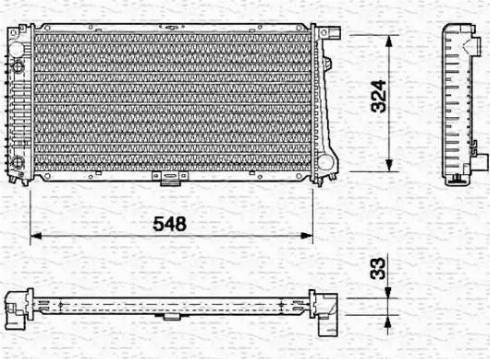 Magneti Marelli 350213698000 - Радиатор, охлаждение двигателя autospares.lv