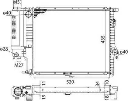 TEMPEST TP.15.60.607A - Радиатор, охлаждение двигателя autospares.lv