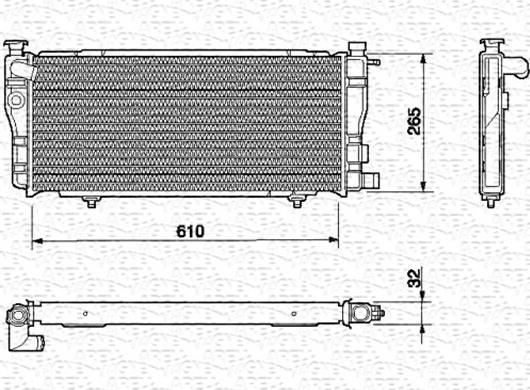 Magneti Marelli 350213604000 - Радиатор, охлаждение двигателя autospares.lv