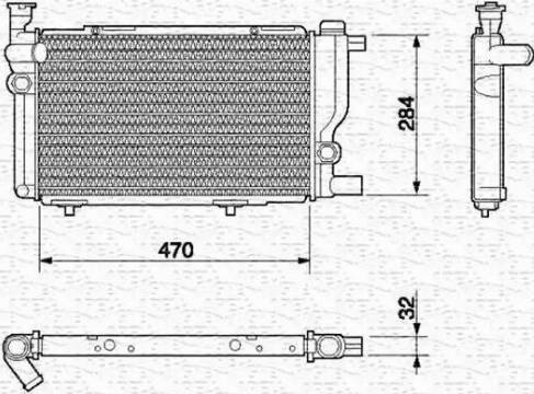 Magneti Marelli 350213607000 - Радиатор, охлаждение двигателя autospares.lv