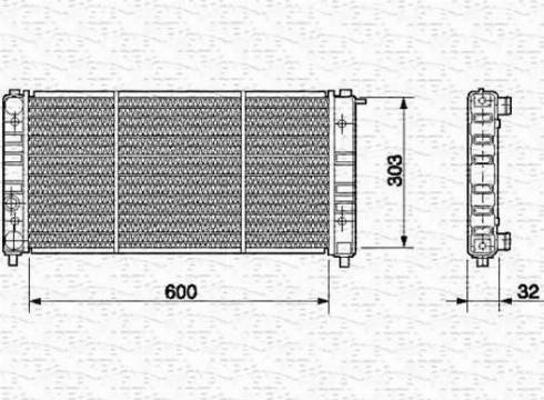 Magneti Marelli 350213638000 - Радиатор, охлаждение двигателя autospares.lv