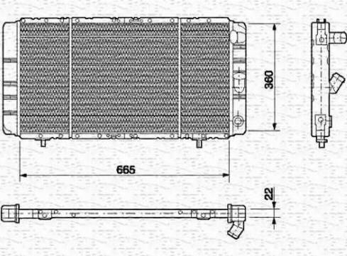 Magneti Marelli 350213624000 - Радиатор, охлаждение двигателя autospares.lv