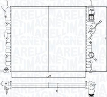 Magneti Marelli 350213194700 - Радиатор, охлаждение двигателя autospares.lv