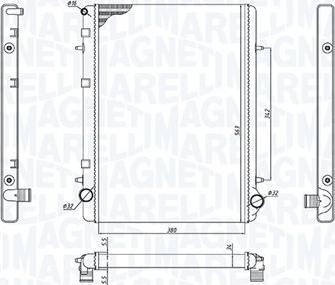 Magneti Marelli 350213195900 - Радиатор, охлаждение двигателя autospares.lv