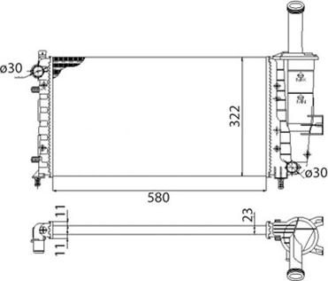 Magneti Marelli 350213195003 - Радиатор, охлаждение двигателя autospares.lv