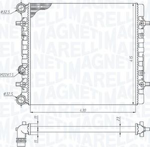 Magneti Marelli 350213190900 - Радиатор, охлаждение двигателя autospares.lv