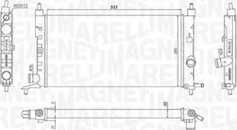 Magneti Marelli 350213190400 - Радиатор, охлаждение двигателя autospares.lv