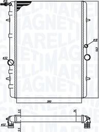 Magneti Marelli 350213191900 - Радиатор, охлаждение двигателя autospares.lv