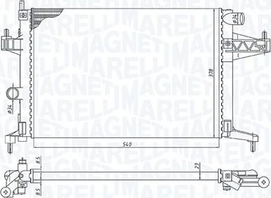 Magneti Marelli 350213191600 - Радиатор, охлаждение двигателя autospares.lv