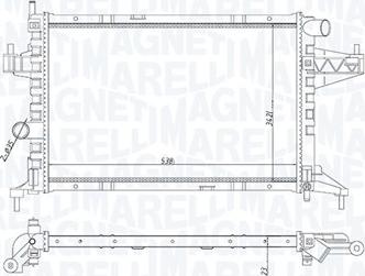 Magneti Marelli 350213191600 - Радиатор, охлаждение двигателя autospares.lv