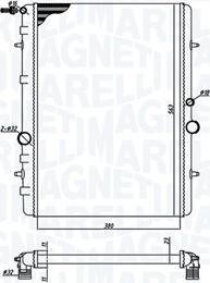 Magneti Marelli 350213191800 - Радиатор, охлаждение двигателя autospares.lv