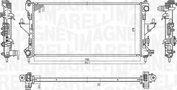 Magneti Marelli 350213198200 - Радиатор, охлаждение двигателя autospares.lv