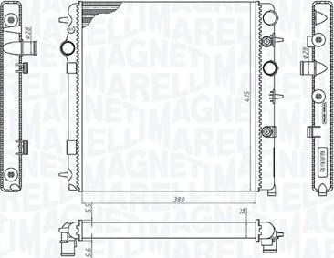 Magneti Marelli 350213198700 - Радиатор, охлаждение двигателя autospares.lv