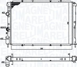 Magneti Marelli 350213193600 - Радиатор, охлаждение двигателя autospares.lv